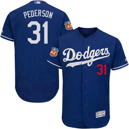 Dodgers #31 Joc Pederson Blue Flexbase Authentic Collection Stitched MLB Jersey - Click Image to Close